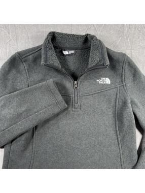 The Northface Sweater Women's M Grey 1/4 Zip Fleece